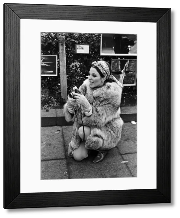 Framed Print : Joan Collins on the set of her new film Subterfuge'. 4th February 1968 Framed Print : Joan Collins on the set of her new film Subterfuge'. 4th February 1968