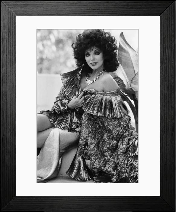 Framed Print : British actress Joan Collins pictured in Los Angeles, California