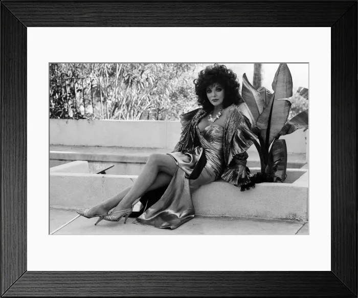 Framed Print : British actress Joan Collins pictured in Los Angeles, California Framed Print : British actress Joan Collins pictured in Los Angeles, California