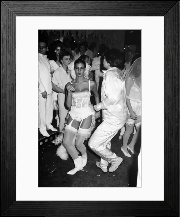 Framed Print : Ebony White Ball at the Embassy Club. December 1981 Framed Print : Ebony White Ball at the Embassy Club. December 1981