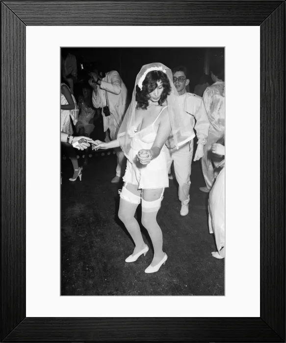 Framed Print : Ebony White Ball at the Embassy Club. December 1981 Framed Print : Ebony White Ball at the Embassy Club. December 1981
