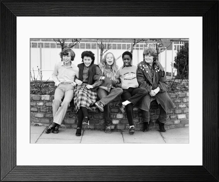 Framed Print : The cast of the BBC childrens television series Grange Hill Framed Print : The cast of the BBC childrens television series Grange Hill