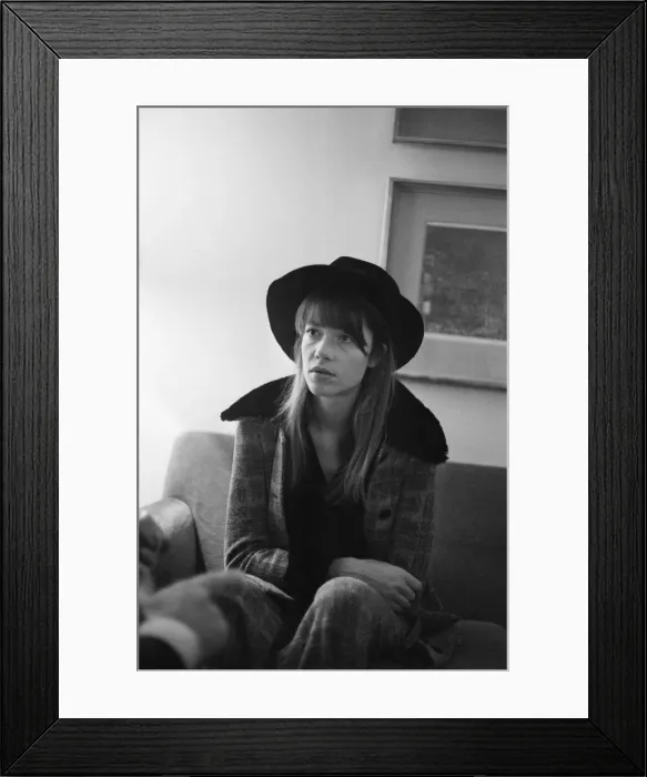 Framed Print : Francoise Hardy, french singer, pictured in UK, Friday 26th September 1969 Framed Print : Francoise Hardy, french singer, pictured in UK, Friday 26th September 1969