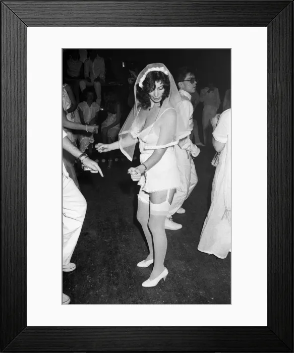 Framed Print : Ebony White Ball at the Embassy Club. December 1981 Framed Print : Ebony White Ball at the Embassy Club. December 1981