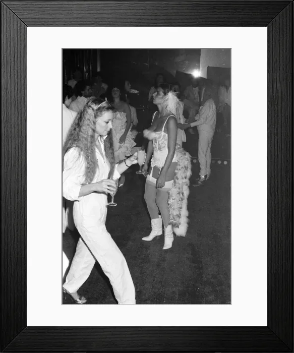 Framed Print : Ebony White Ball at the Embassy Club. December 1981 Framed Print : Ebony White Ball at the Embassy Club. December 1981