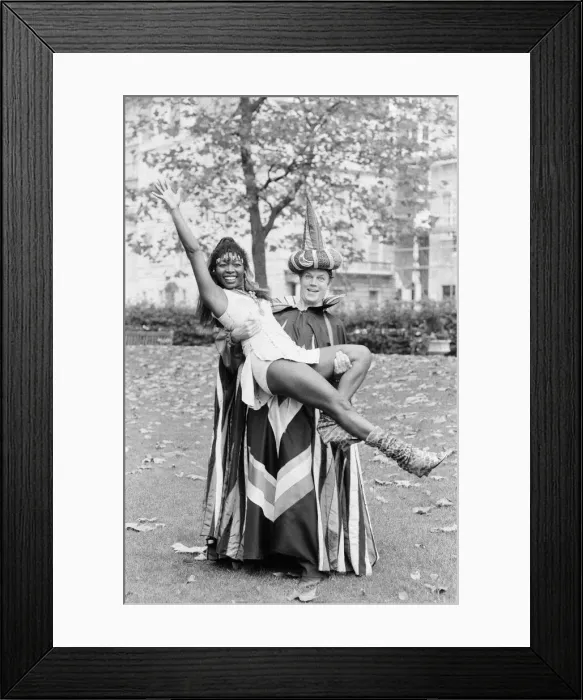 Framed Print : Play Away, photo-call with presenters Brian Cant and Floella Benjamin Framed Print : Play Away, photo-call with presenters Brian Cant and Floella Benjamin