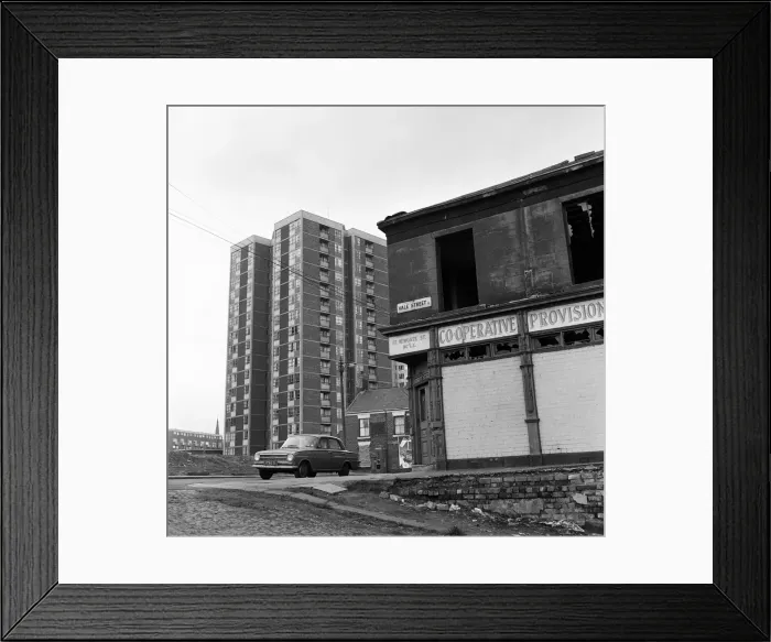 Framed Print : New high-rise flats and soon-to-be demolished buildings side by side in Vale Street Framed Print : New high-rise flats and soon-to-be demolished buildings side by side in Vale Street