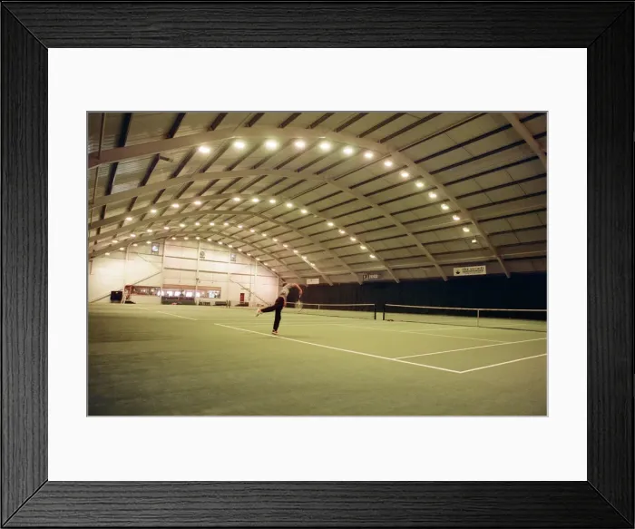 Framed Print : Tennis World at Prissick Base, Marton Road, Middlesbrough. 12th May 1992