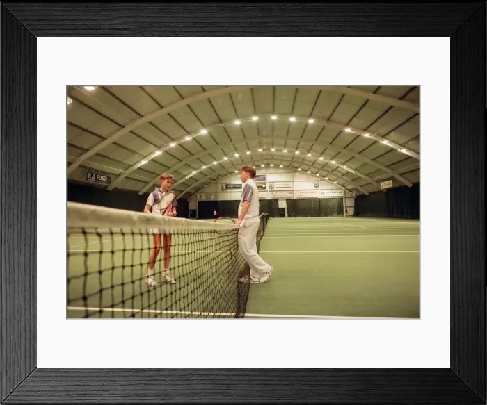 Framed Print : Tennis World at Prissick Base, Marton Road, Middlesbrough. 12th May 1992