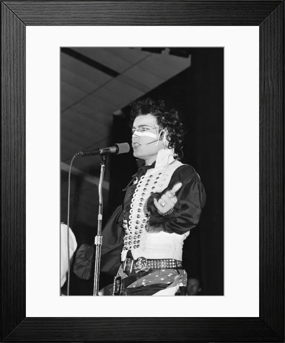 Framed Print : Adam and the Ants in concert in Melbourne, Australia. September 1981
