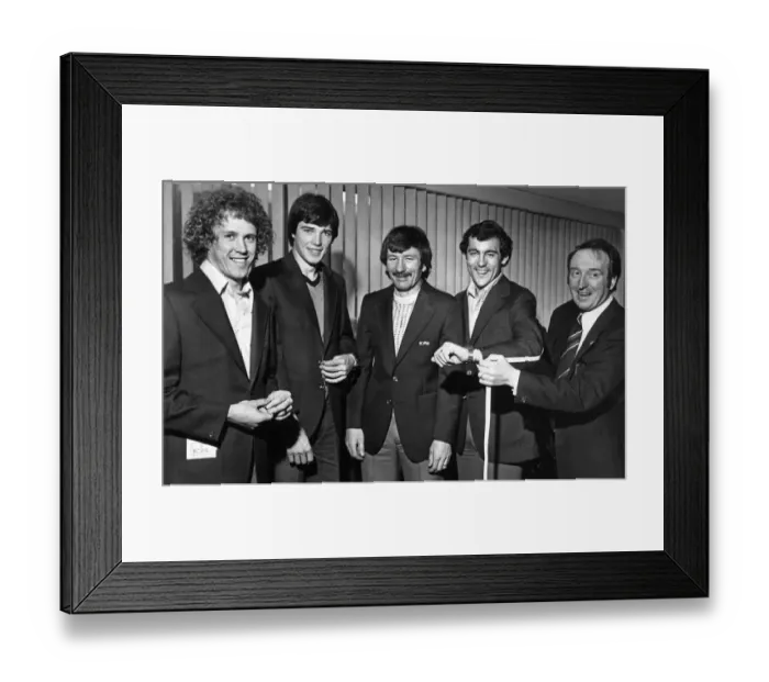 Framed Print : Liverpool players left to right: Phil Neal, Alan Hansen Framed Print : Liverpool players left to right: Phil Neal, Alan Hansen