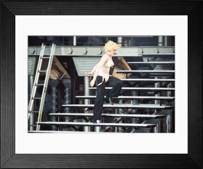 Framed Print : Madonna performing at Eriksberg during her Blond Ambition World Tour. 30th June 1990