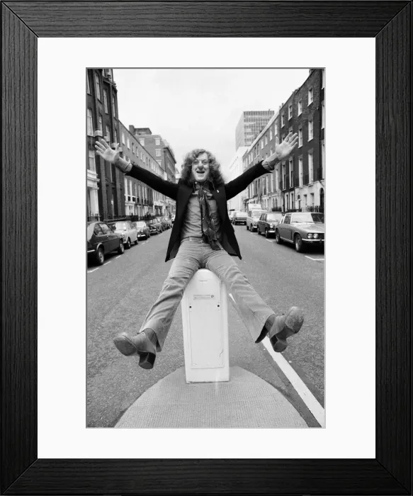 Framed Print : Lead singer of Slade, Noddy Holder, was full of laughs in London for on Thursday