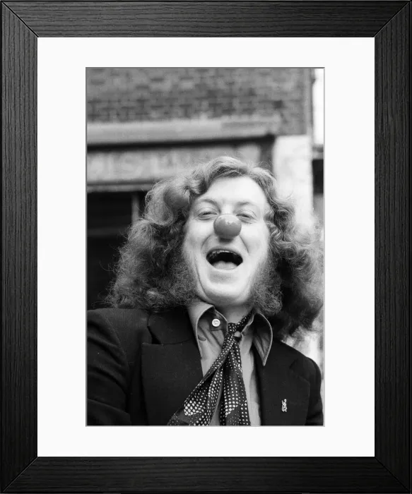 Framed Print : Lead singer of Slade, Noddy Holder, was full of laughs in London for on Thursday