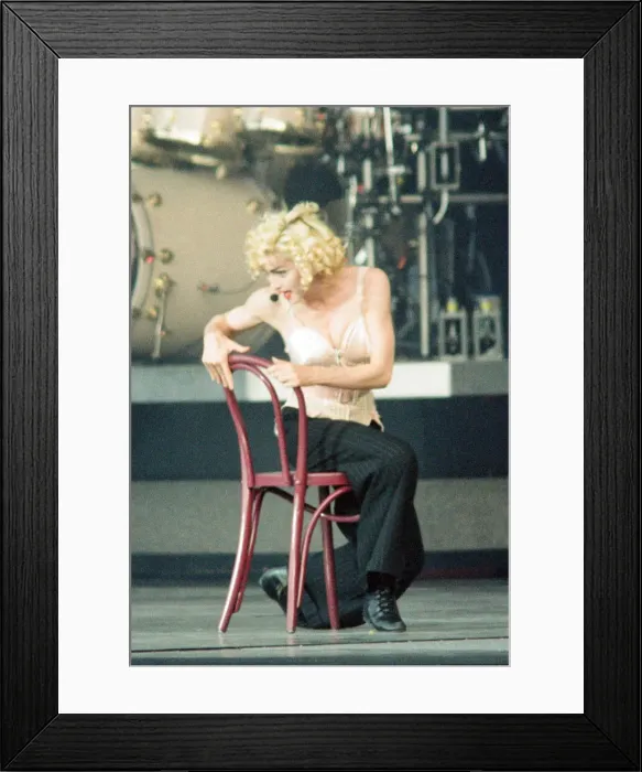 Framed Print : Madonna performing at Eriksberg during her Blond Ambition World Tour. 30th June 1990 Framed Print : Madonna performing at Eriksberg during her Blond Ambition World Tour. 30th June 1990