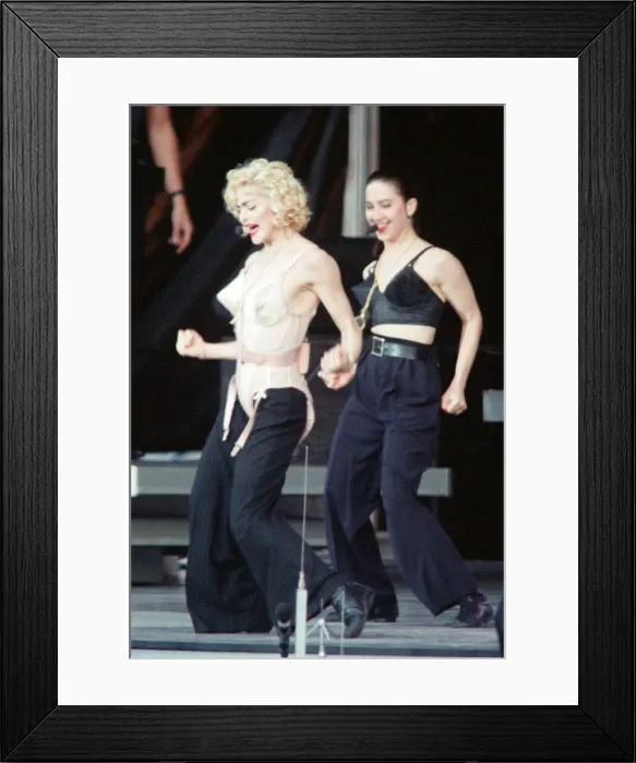 Framed Print : Madonna performing at Eriksberg during her Blond Ambition World Tour. 30th June 1990 Framed Print : Madonna performing at Eriksberg during her Blond Ambition World Tour. 30th June 1990