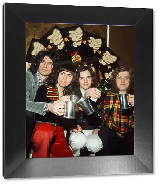 Slade (Dave Hill, Don Powell, Noddy Holder and Jim Lea) in Glasgow to promote their film