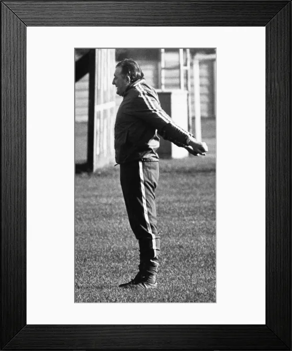 Framed Print : Liverpool manager Bob Paisley breathing in the fresh air during a training session Framed Print : Liverpool manager Bob Paisley breathing in the fresh air during a training session