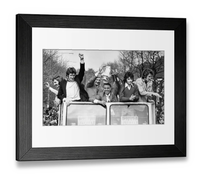 Framed Print : Liverpool celebrate their FA Cup win over Newcastle on open top bus parade Framed Print : Liverpool celebrate their FA Cup win over Newcastle on open top bus parade