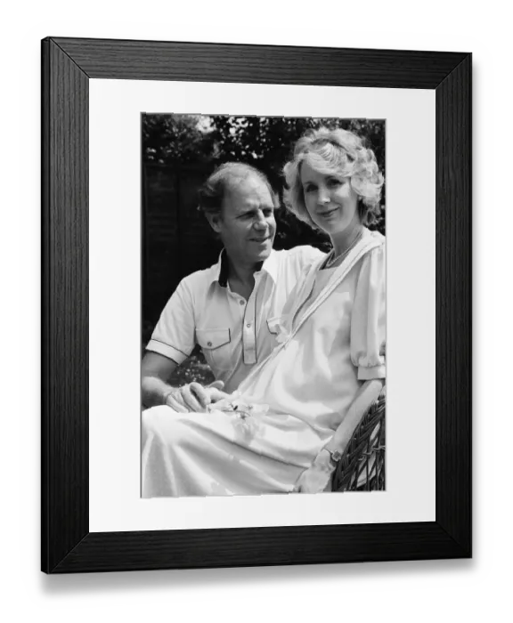 Framed Print : Brian Cant, childrens television presenter, pictured with wife