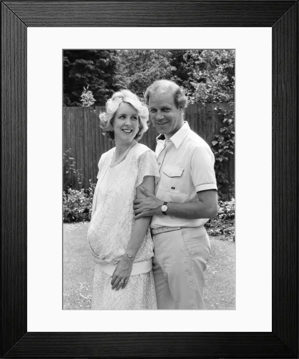 Framed Print : Brian Cant, childrens television presenter, pictured with wife Framed Print : Brian Cant, childrens television presenter, pictured with wife