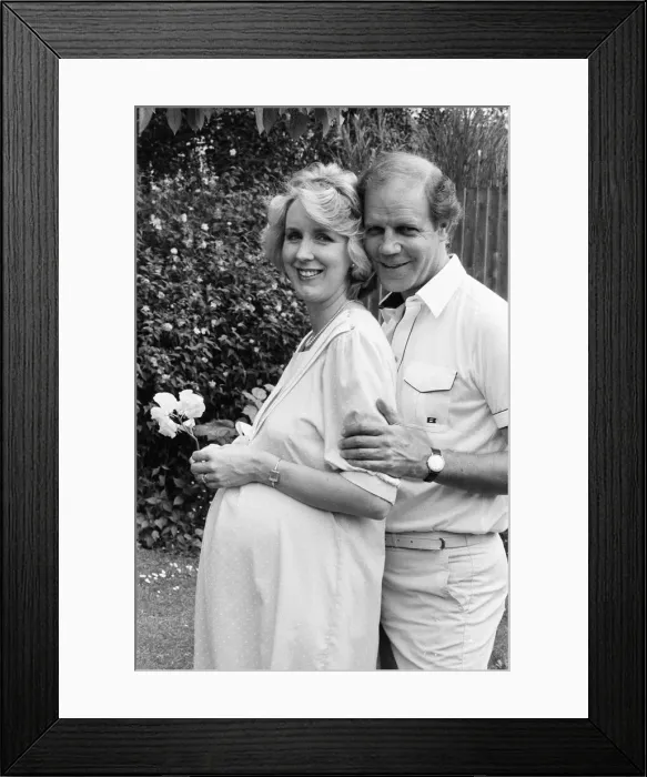 Framed Print : Brian Cant, childrens television presenter, pictured with wife Framed Print : Brian Cant, childrens television presenter, pictured with wife