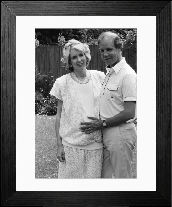Framed Print : Brian Cant, childrens television presenter, pictured with wife Framed Print : Brian Cant, childrens television presenter, pictured with wife