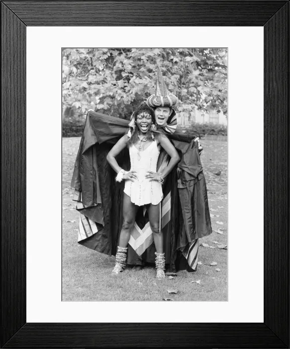 Framed Print : Play Away, photo-call with presenters Brian Cant and Floella Benjamin