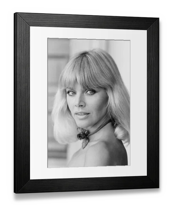 Framed Print : Britt Ekland, Swedish actress, pictured at home in Beverly Hills, Los Angeles, California