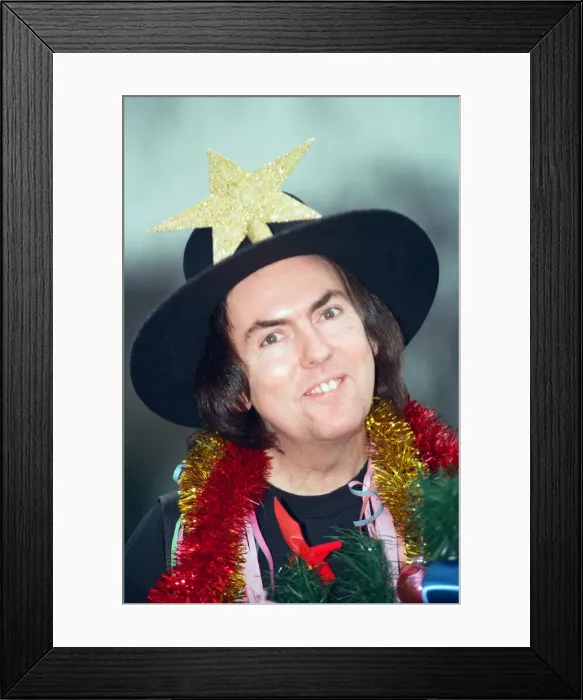 Framed Print : Dave Hill of the band Slade in festive mood. 12th December 1996