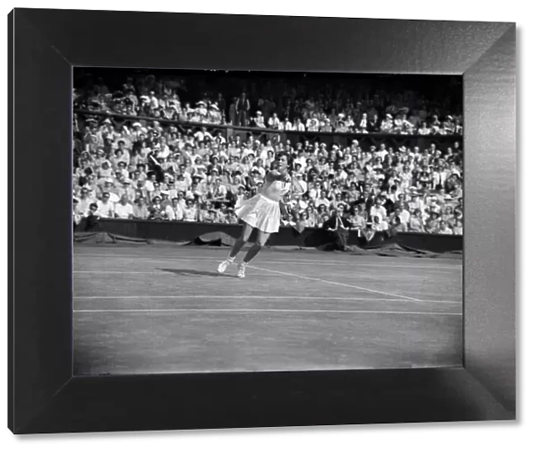 Wimbledon Tennis Championships 1953. Picture shows Mrs W Brewer of Bermuda