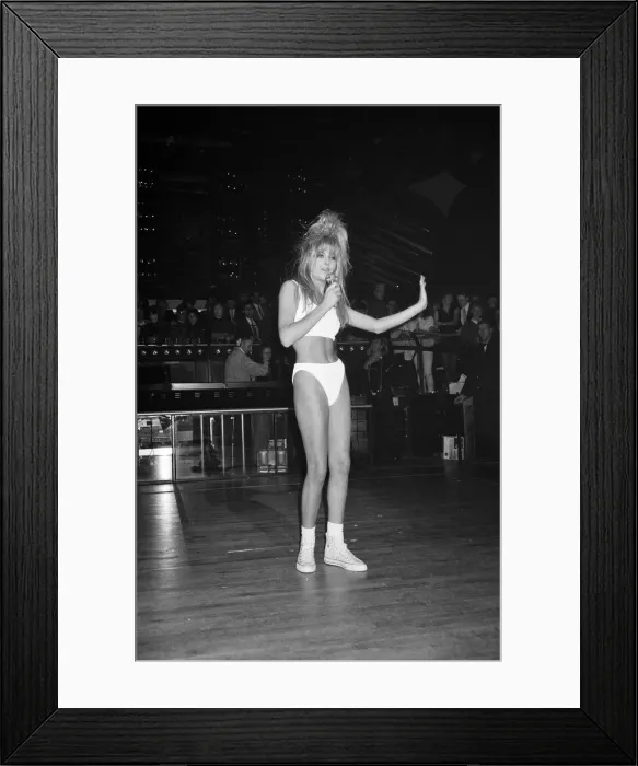 Framed Print : Mandy Smith at a nightclub to promote her new song. 17th January 1987