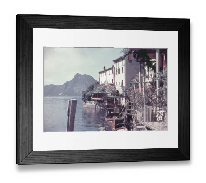 Framed Print : Gandria Village, Lake Lugano, Switzerland July 1938