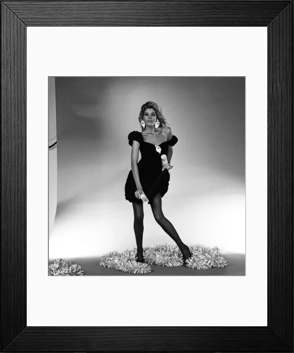 Framed Print : Mandy Smith models festive fashions. 9th December 1987 Framed Print : Mandy Smith models festive fashions. 9th December 1987