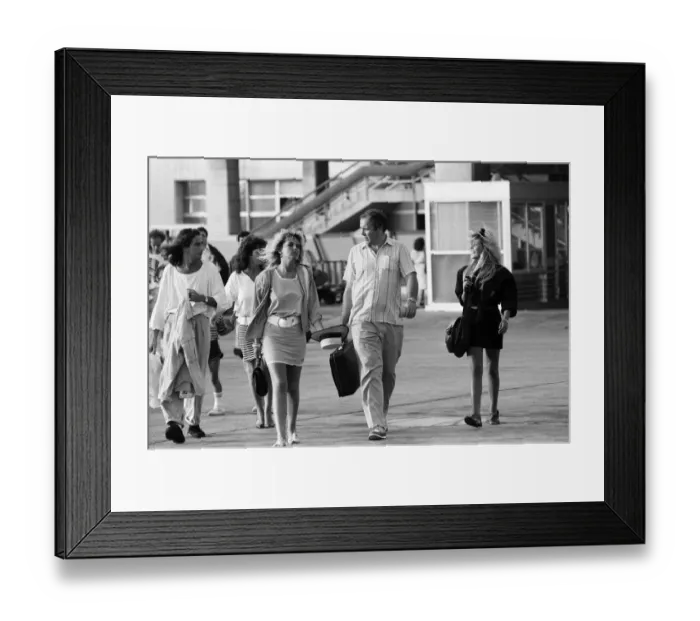 Framed Print : Mandy Smith at Gatwick Airport with her family including mother Patsy Smith Framed Print : Mandy Smith at Gatwick Airport with her family including mother Patsy Smith