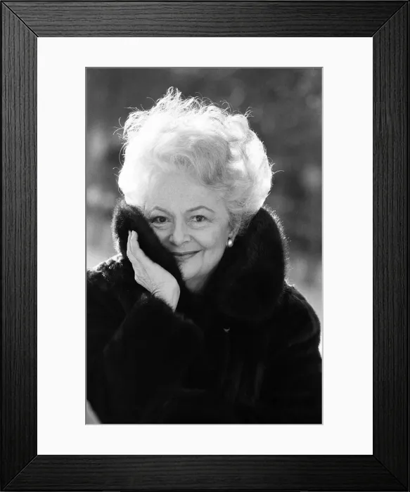 Framed Print : Olivia de Havilland near her home in Paris. 10th December 1987 Framed Print : Olivia de Havilland near her home in Paris. 10th December 1987