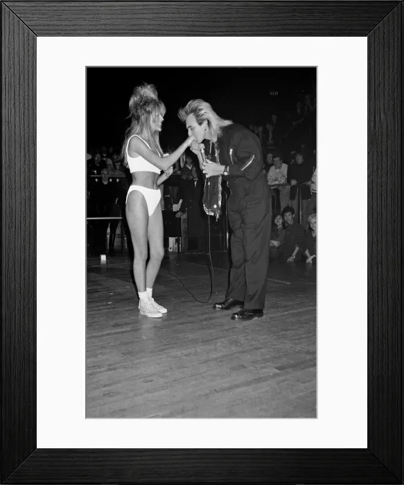 Framed Print : Mandy Smith at a nightclub to promote her new song. She is pictured with Peter Framed Print : Mandy Smith at a nightclub to promote her new song. She is pictured with Peter