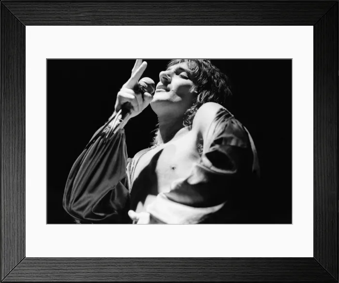 Framed Print : Rod Stewart performing on stage in Helsinki, Finland, during his European Tour 1976 Framed Print : Rod Stewart performing on stage in Helsinki, Finland, during his European Tour 1976