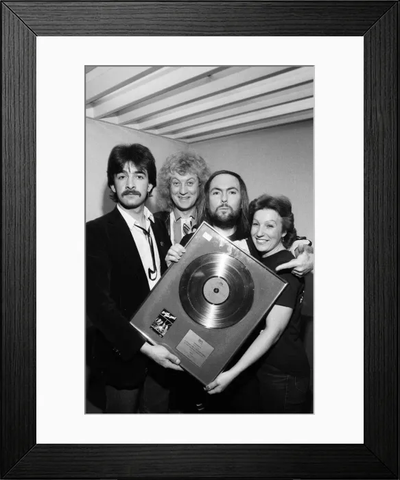 Framed Print : Midland pop stars Slade raised £385 when they appeared on Central TV Framed Print : Midland pop stars Slade raised £385 when they appeared on Central TV