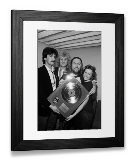 Framed Print : Midland pop stars Slade raised £385 when they appeared on Central TV