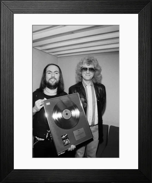 Framed Print : Midland pop stars Slade raised £385 when they appeared on Central TV Framed Print : Midland pop stars Slade raised £385 when they appeared on Central TV