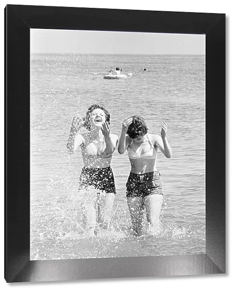 Summer Weather Beach Scenes, Teesside, August 1976