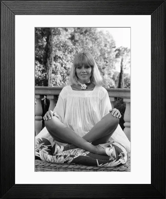 Framed Print : Britt Ekland, Swedish actress, pictured at home in Beverly Hills, Los Angeles, California