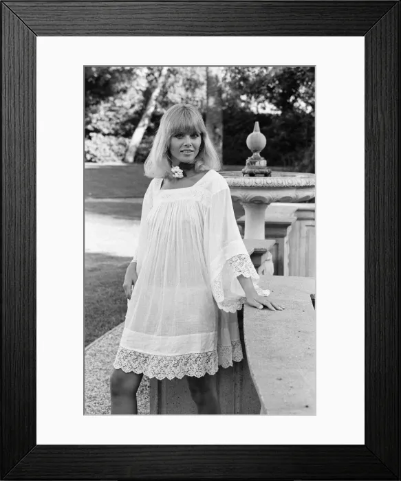 Framed Print : Britt Ekland, Swedish actress, pictured at home in Beverly Hills, Los Angeles, California