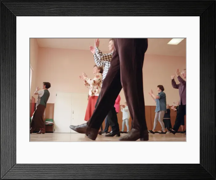 Framed Print : Line dancing at Billingham Forum. 18th February 1998 Framed Print : Line dancing at Billingham Forum. 18th February 1998