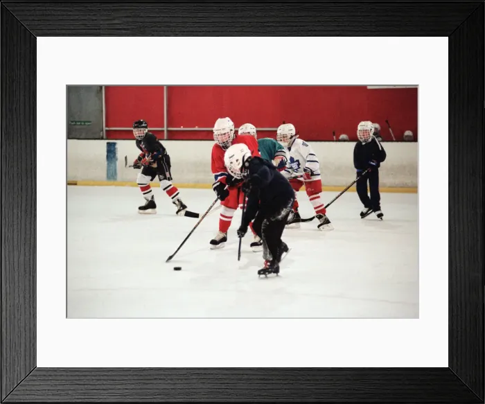 Framed Print : Children enjoying a game of ice hockey during half term at Billingham Forum Framed Print : Children enjoying a game of ice hockey during half term at Billingham Forum