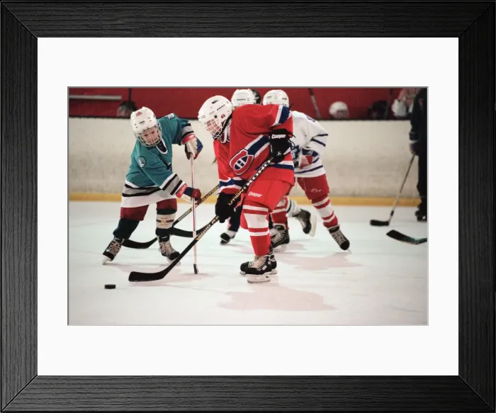 Framed Print : Children enjoying a game of ice hockey during half term at Billingham Forum Framed Print : Children enjoying a game of ice hockey during half term at Billingham Forum