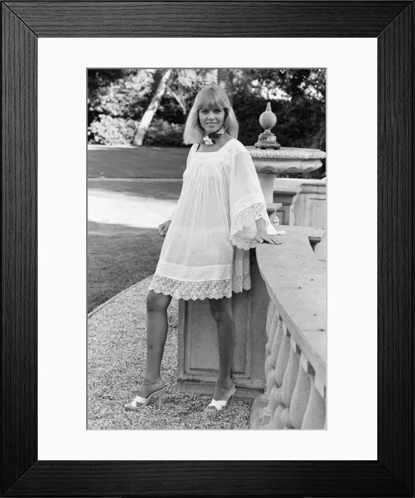 Framed Print : Britt Ekland, Swedish actress, pictured at home in Beverly Hills, Los Angeles, California