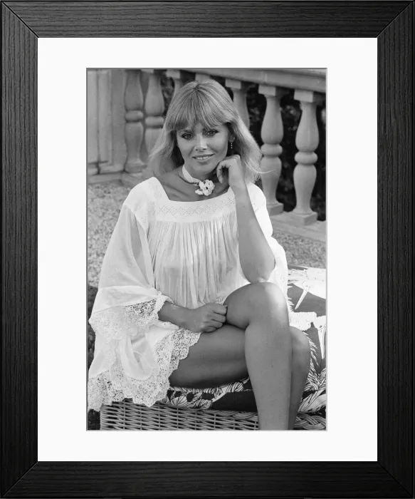 Framed Print : Britt Ekland, Swedish actress, pictured at home in Beverly Hills, Los Angeles, California