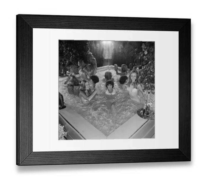 Framed Print : Joanna Lumley seen here in 1975, modelling at a photocall for London